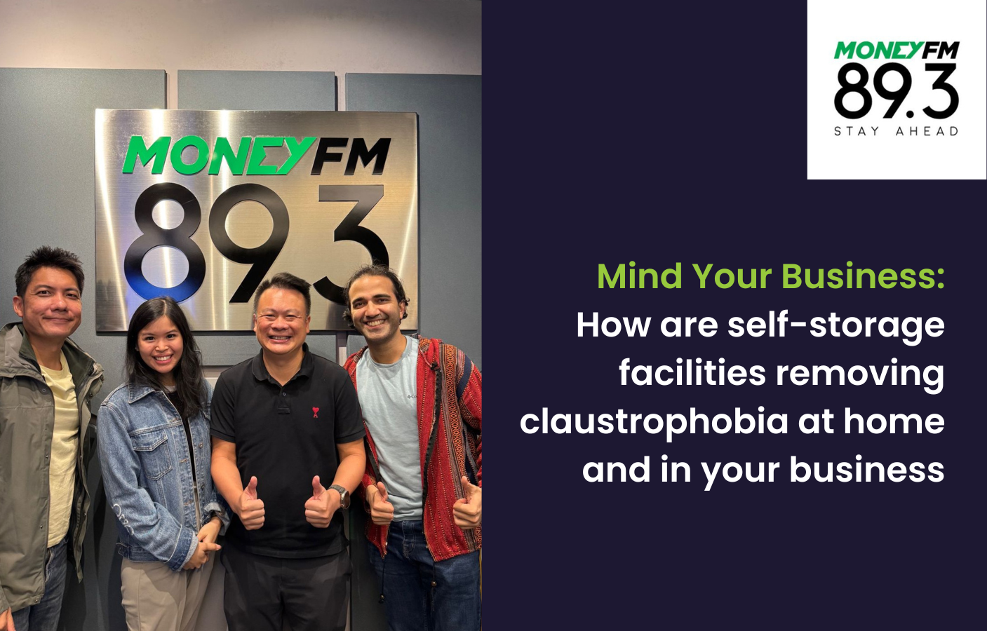MoneyFM 89.3: Mind Your Business: How are self-storage facilities removing claustrophobia at home and in your business